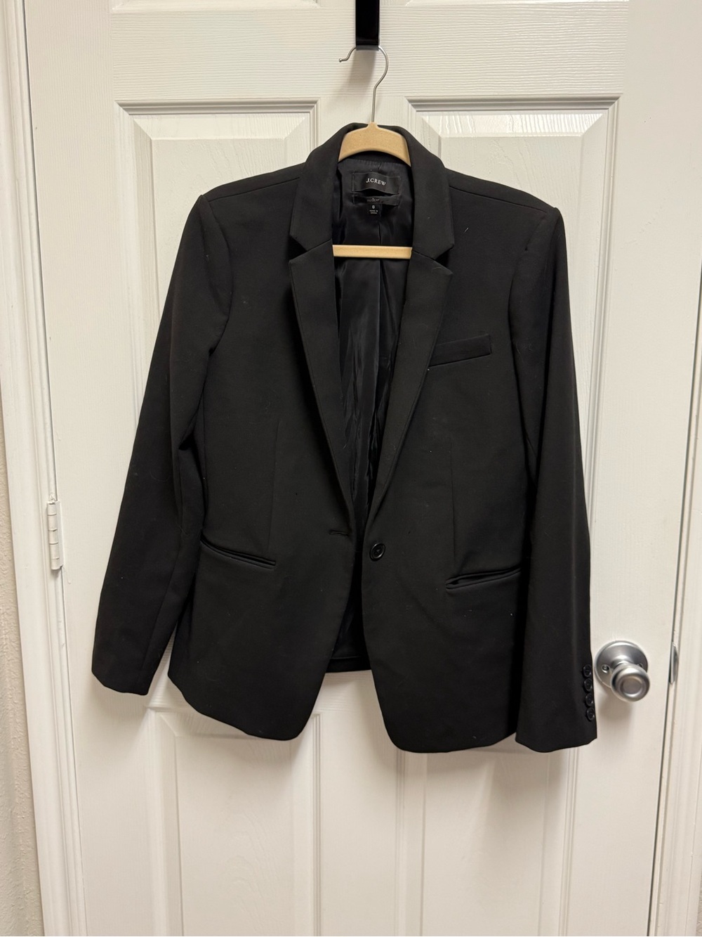 J. Crew Black Regent Single-Button Blazer
